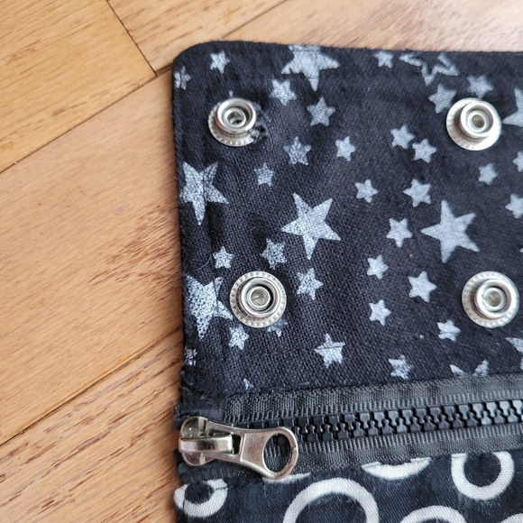 Festival Reversible Adjustable Wrap Mini Skirt One of a Kind Zippers & Snaps - Picture 12 of 14